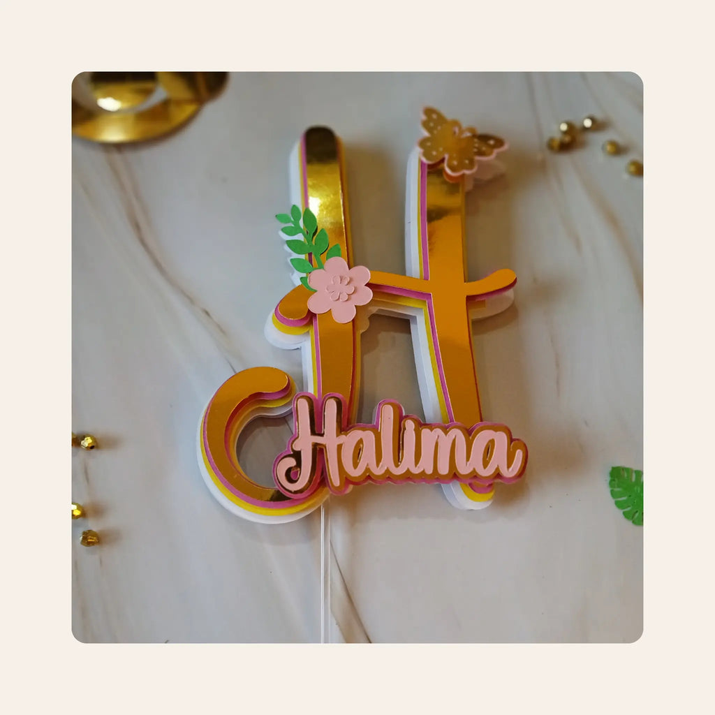 Cake topper 3D mookaco