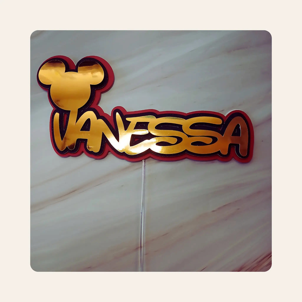 Cake topper 3D mookaco