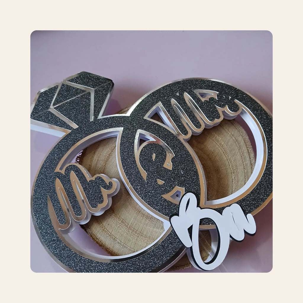 Cake topper 3D mookaco