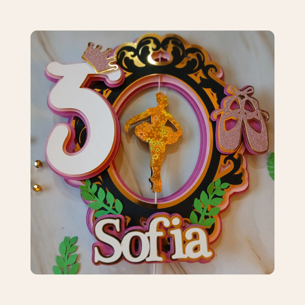 Cake topper 3D mookaco