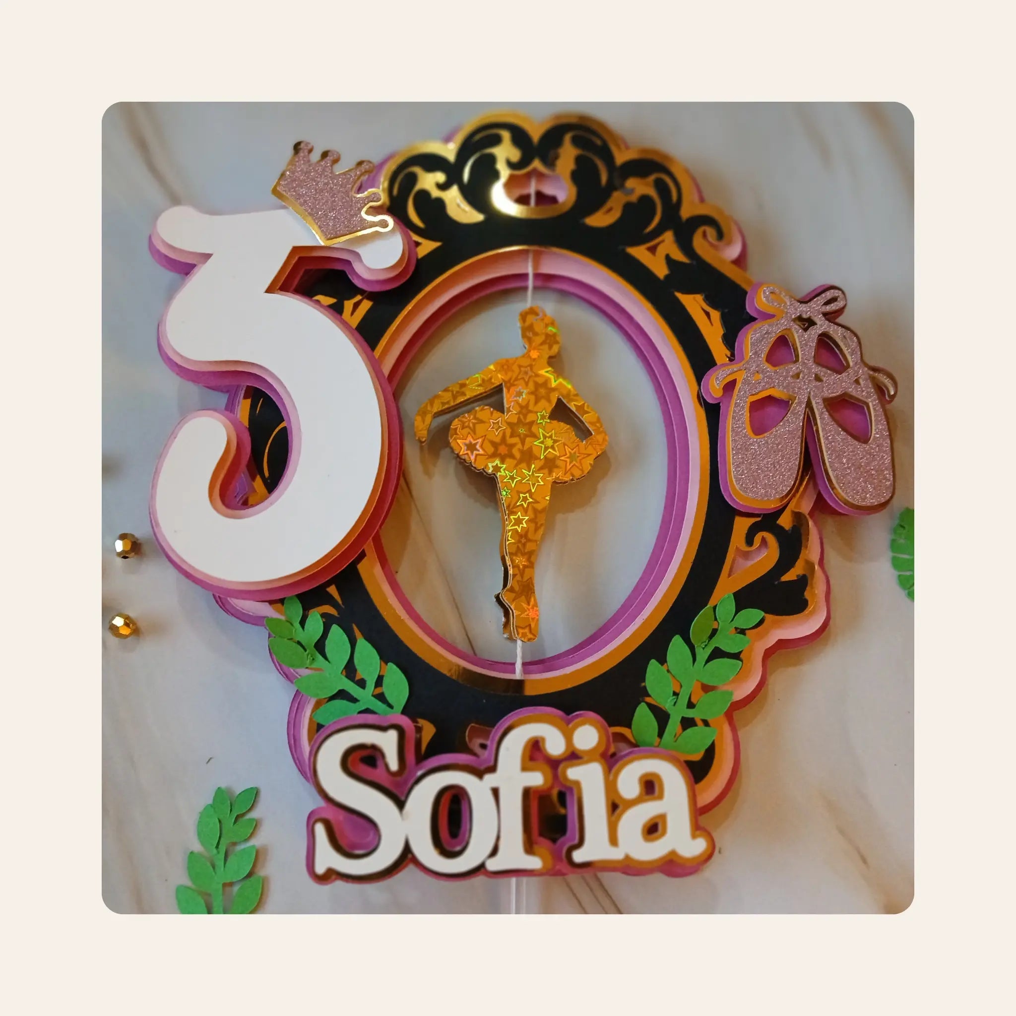 Cake topper 3D mookaco