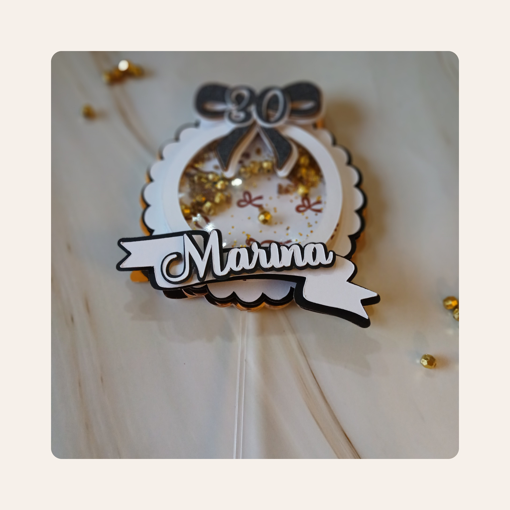 Cake Topper 3D Shaker mookaco