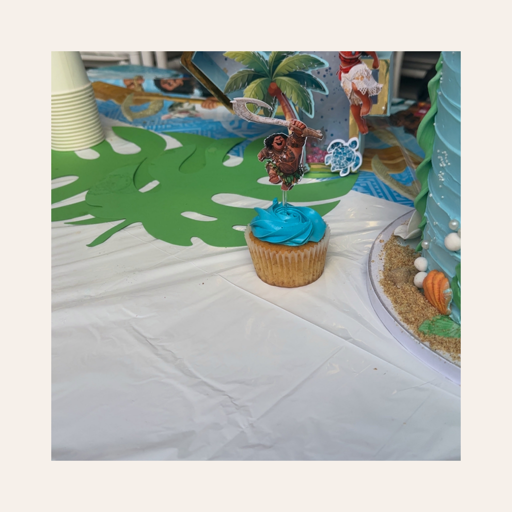 Cupcake Toppers Vaiana — Atelier Mooka & Co Atelier Mooka & Co