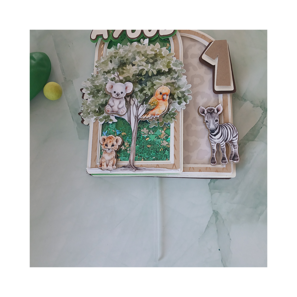 Cake Topper sur le theme Jungle Safari Atelier Mooka & Co