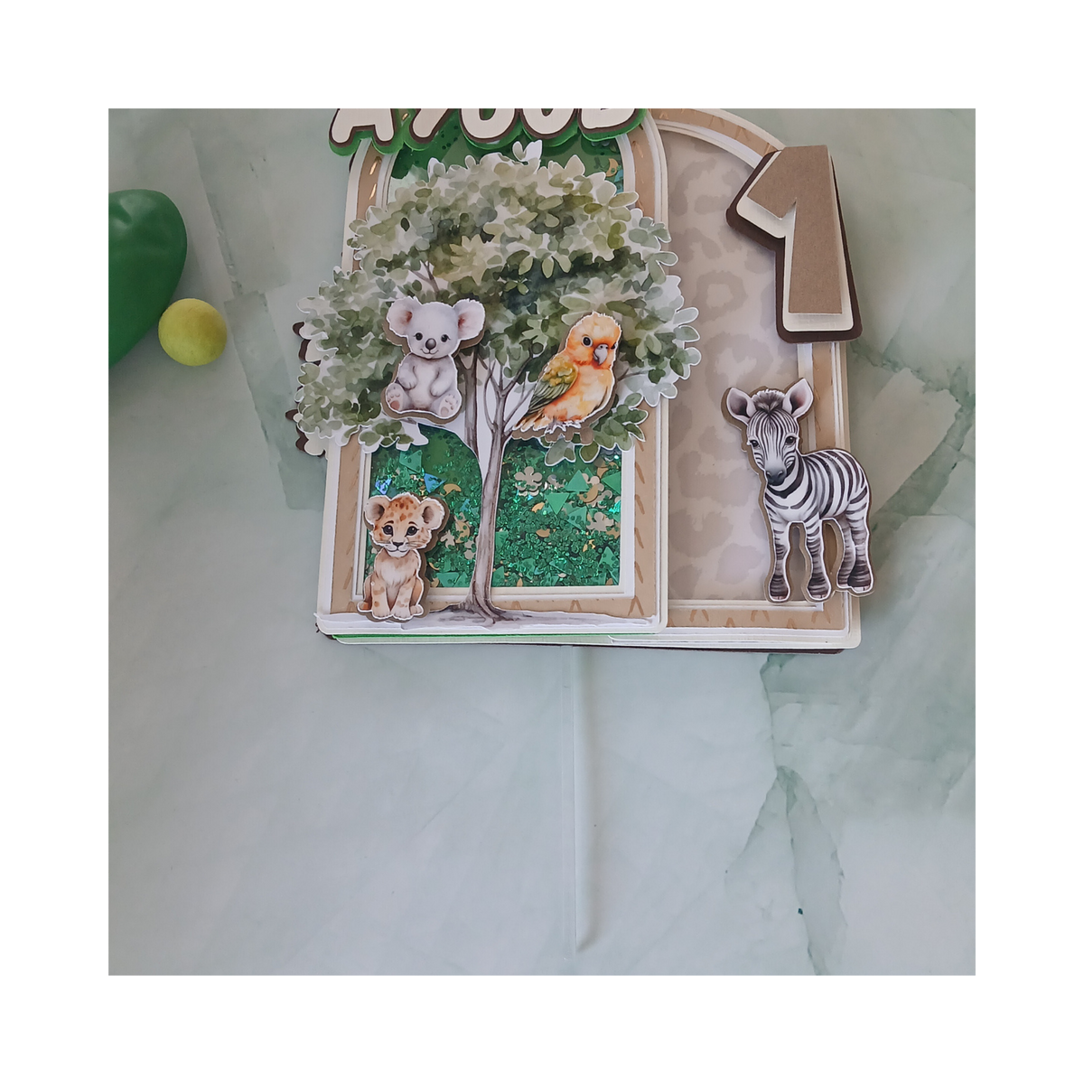 Cake Topper sur le theme Jungle Safari Atelier Mooka & Co