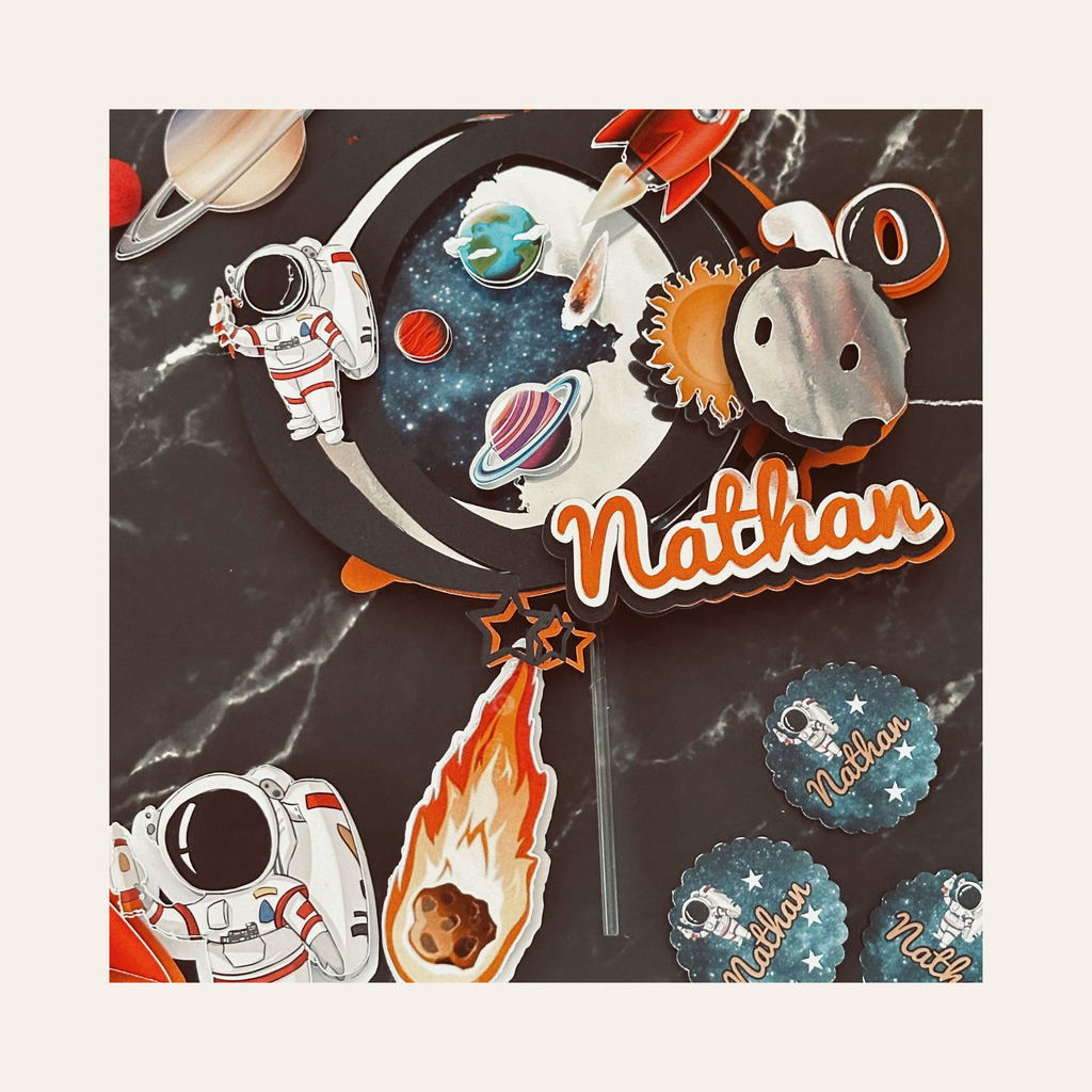 Cake Topper Espace Astronaute Atelier Mooka