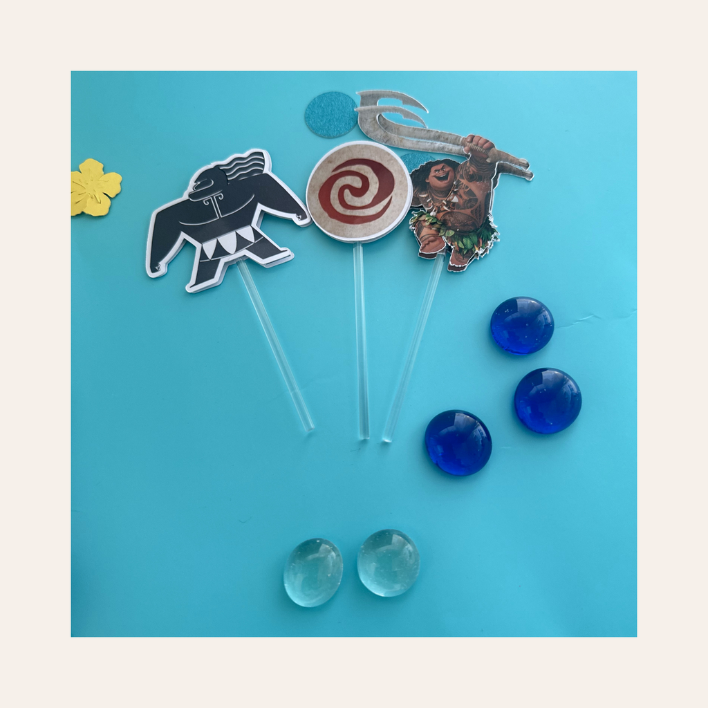 Cupcake Toppers Vaiana — Atelier Mooka & Co Atelier Mooka & Co